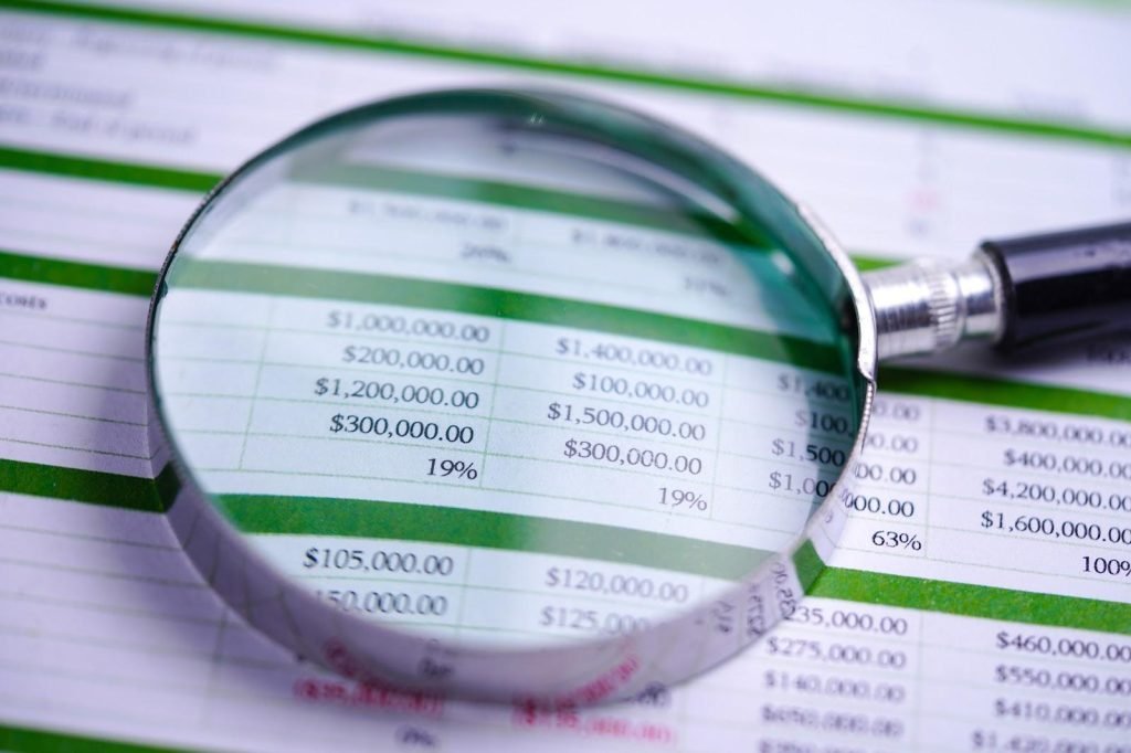 A forensic accountant uses a variety of financial documents, including spreadsheets, to find hidden, forgotten, or unrecorded assets in high net worth divorces.